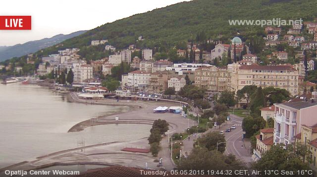 Opatija webcam - Opatija webcam, Primorje-Gorski kotar, Kvarner Bay